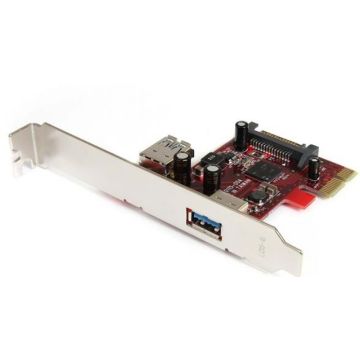 StarTech.com 2-poorts PCI Express SuperSpeed USB 3.0 kaart met UASP-ondersteuning - 1 intern, 1 extern