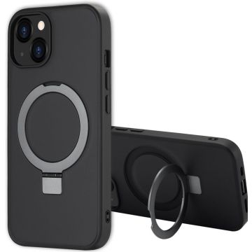 Accezz Ring Stand Backcover met MagSafe iPhone 13 - Zwart
