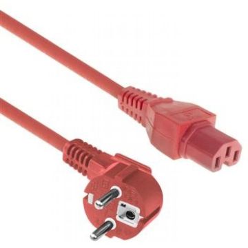 POWERCORD CEE 7/7-C15 RD 1.00M. 1 stk