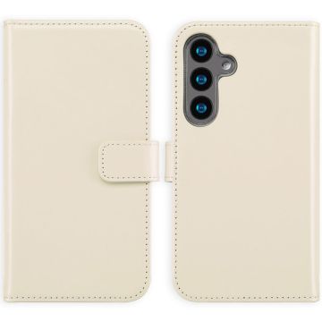 Selencia Echt Lederen Bookcase Samsung Galaxy S24 - Greige