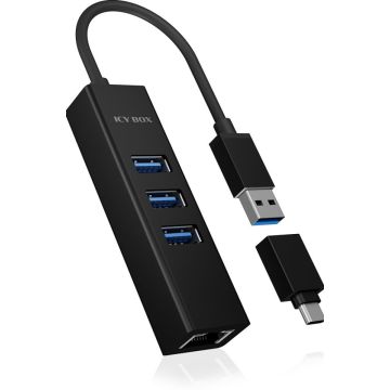 ICY BOX IB-HUB1419-LAN - Hub