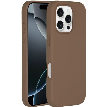 Accezz Liquid Silicone Backcover met MagSafe iPhone 16 Pro - Light Brown