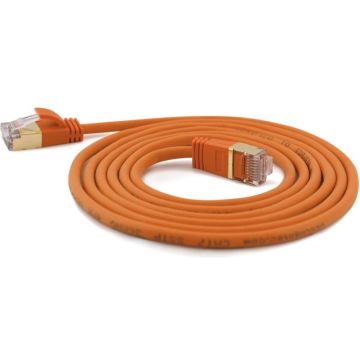 Wantec Patchkabel SSTP CAT7 Ste. CAT6a d=4mm 0,20m oranje