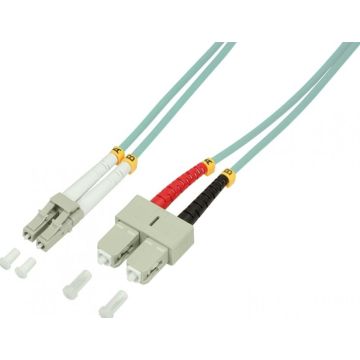 Glasfaser Patchkabel OM3 50/125Ã LC-SC 2,0m tÃ¼rkis