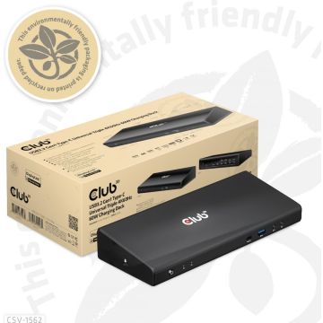 Club 3D SenseVision Connect USB C 3.2 Gen1 Universal Triple 4K Charging Dock - Dockingstation