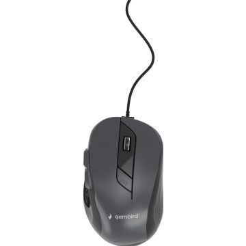 GEMBIRD muis Ergonomische 6 toetsen zilver/zwart