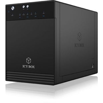 Behuizing IcyBox USB 3.1(Gen2) 4x2,5""/3,5"" SATA3 IB-3740-C31 (b)