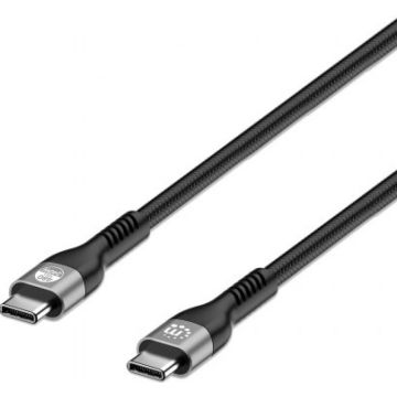 MANHATTAN USB2.0 USB-C Kabel stekker/stekker 240W 2m zwart