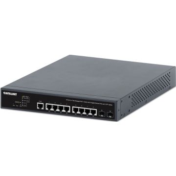 INTELLINET 10-Port L2+ Managed PoE++ Switch 8x Gbit 2x SFP