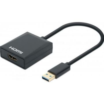 MANHATTAN USB-A USB 3.1 Gen 1 auf HDMI-Adapter 1080p@60Hz