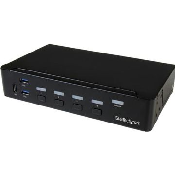 StarTech.com 4-Poorts DisplayPort KVM Switch - DP KVM Switch met geïntegreerde USB 3.0 Hub