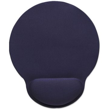 Manhattan muispad schuim met Polssteun blauw