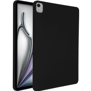 Accezz Liquid Silicone Backcover met penhouder iPad Air 13 inch (2024) M2 - Zwart