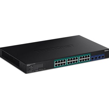 TRENDnet 28-Port Gigabit Web Smart PoE+ Switch w.10G SFP+