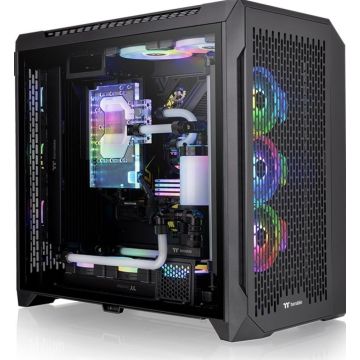 Thermaltake CTE C750, Full Tower, PC, Zwart, ATX, EATX, micro ATX, Mini-ITX, ABS, Staal, Gehard glas, Gamen