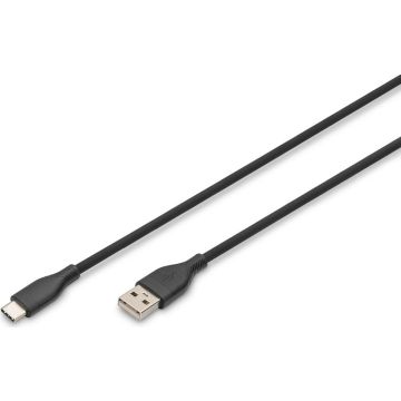 DIGITUS USB 2.0 aansluitkabel Type C -A Silicon St/St 2m s