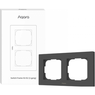 Aqara Switch Frame H2 EU 2-gang (Grey) - Slimme lichtschakelaar accessoires