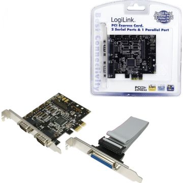 PCI Express kaart LogiLink IEEE1248 Parallel 1x +Serieel 2x