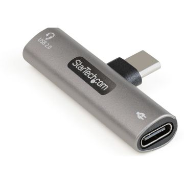 StarTech.com USB-C Audio & Oplaadadapter - USB-C Audio Adapter met USB-C KoptelefoonHeadset Poort en 60W USB Type-C Power Delivery Pass-through