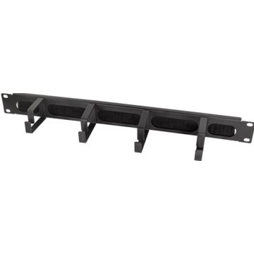 LogiLink Kabel management panel 19"",4 Stahlbügel & borstelstrip