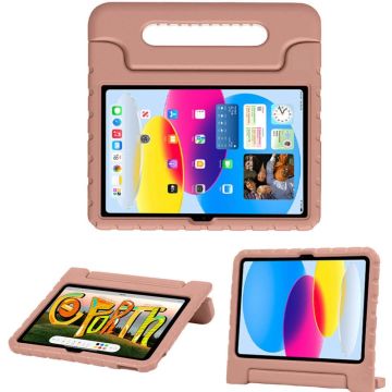 Accezz Kidsproof Backcover met handvat iPad 10 (2022) 10.9 inch - Dusty Pink