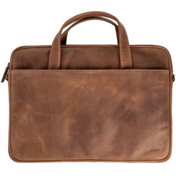 Accezz Leather Laptoptas 16 inch - Cognac