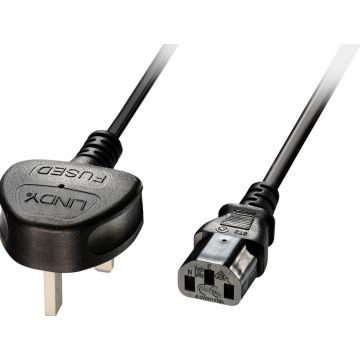 LINDY UK‑mains power cable - 3 m
