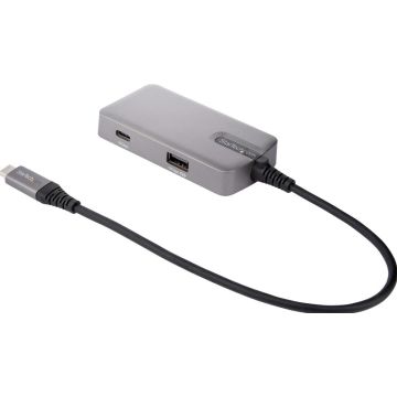 StarTech.com USB C Multiport Adapter, USB-C naar 4K 60Hz HDMI 2.0, 100W Power Delivery Pass-through, 3 Port 10Gbps USB Hub, Compacte USB Type-C Mini Docking Station, 25cm Kabel (DKT31CHPD3) - Dockingstation
