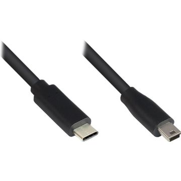 Good Connections USB2.0 Kabel C-Mini B5pol. zwart. 0,15m