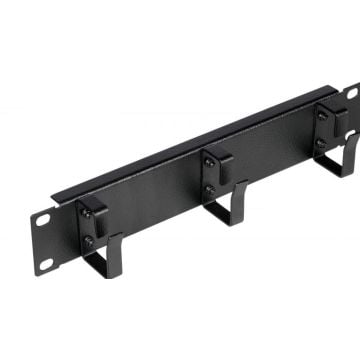 Equip 10" Kabelgoot met Ringeinsatz, 1U zwart