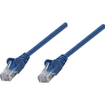 Intellinet Patchkabel RJ45 U/UTP Cat5e 20m Hebelschutz blauw