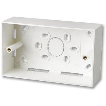 Lindy oppervlakrahmenWanddose 2lade UK 147x86x47 mm wit