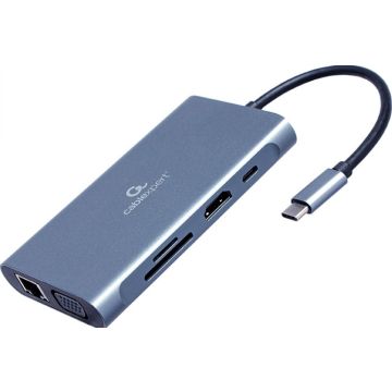 GEMBIRD USB Typ-C 7-in-1 Kombi Adapter spacegrau