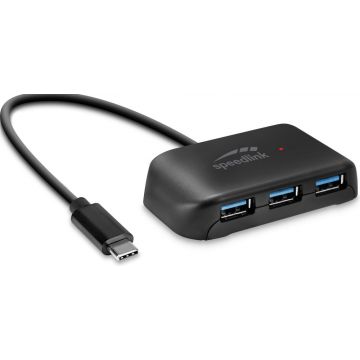 Speedlink Type-C-Hub SNAPPY EVO, 4-Port, USB 3.2 Gen1, schw. retail