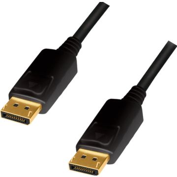 Logilink DisplayPort-Kabel,DP/M zu DP/M,4K/60Hz,CCS,zwart 1m