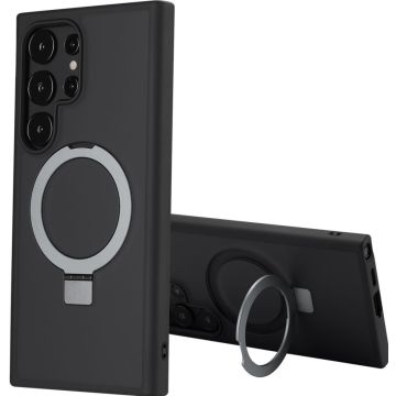 Accezz Ring Stand Backcover met MagSafe Samsung Galaxy S24 Ultra - Zwart