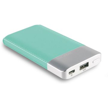 Powerbank RealPower PB-4000 Fashion Lake Blue (lederoptik)