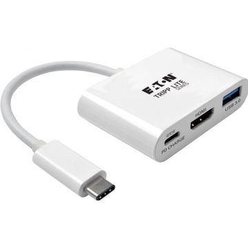 Eaton Tripp Lite Series USB C to HDMI Multiport Video Adapter Converter 1080p w USB-A Hub & USB-C PD Charging, Thunderbolt 3 CompatibleUSB Type C to HDMI, USB-C to HDMI, USB Type-C to HDMI - Externe video-adapter