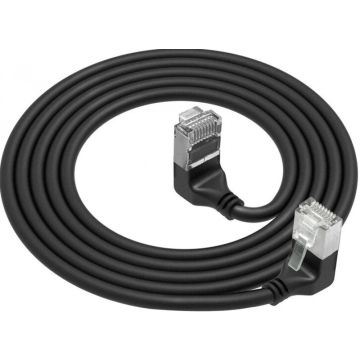 CAT6A UFTP SL U/D-ANG BK 0.50M. 1 stk