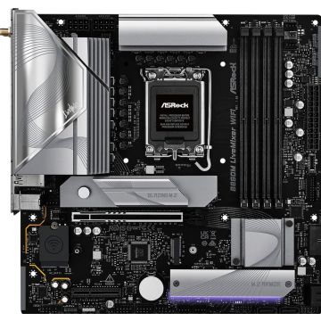 ASRock B860M LiveMixer WiFi ‑ Moederbord ‑ M-ATX - LGA 1851 ‑ Intel B860 chipset ‑ DDR5‑256 GB ‑ 2.5 Gb LAN & Wi‑Fi 6E ‑ 3× M.2 sleuven ‑ HDMI 2.1 & Thunderbolt 4