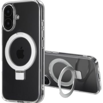 Accezz Ring Stand Backcover met MagSafe iPhone 16 - Transparant