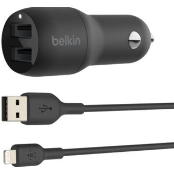 Belkin BOOST CHARGE Dual Charger - Stroomadapter voor auto