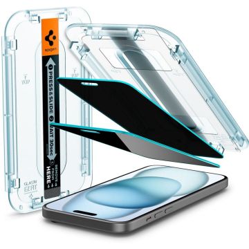 Spigen GLAS.tR EZ Fit - Schermbeschermer voor mobiele telefoon