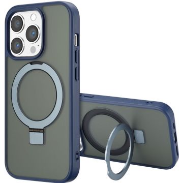 Accezz Ring Stand Backcover met MagSafe iPhone 14 Pro - Blue