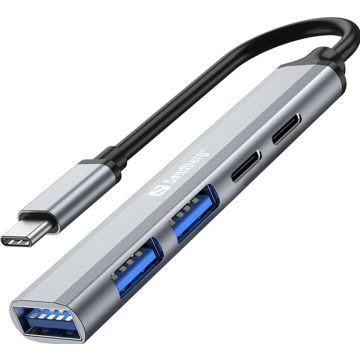 Sandberg USB‑C to 3xUSB‑A + 2xUSB‑C Hub SAVER - USB‑C Hub