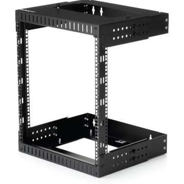 StarTech.com 12U 19" Wall Mount Network Rack, Adjustable Depth 12-20" 2 Post Open Frame Server Room Rack for AVData IT CommunicationComputer EquipmentSwitch with Cage Nuts & Screws - 12U Adjustable Rack (RK12WALLOA)