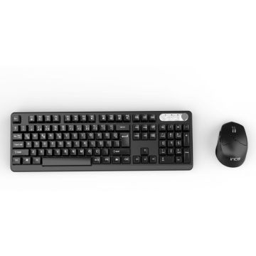 INCA Tastatur IWS-549U Wireless Set, Büro Design, Akku, SW retail