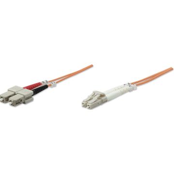 Intellinet LWL aansluitkabel LC/SC 3M Multimode OM2 oranje