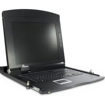 Inter-Tech IPC 17"" LED KVM AS-7104 DLS,DVI 4 Port retail