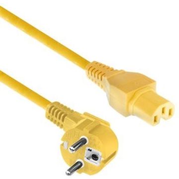 POWERCORD CEE 7/7-C15 YL 2.00M. 1 stk